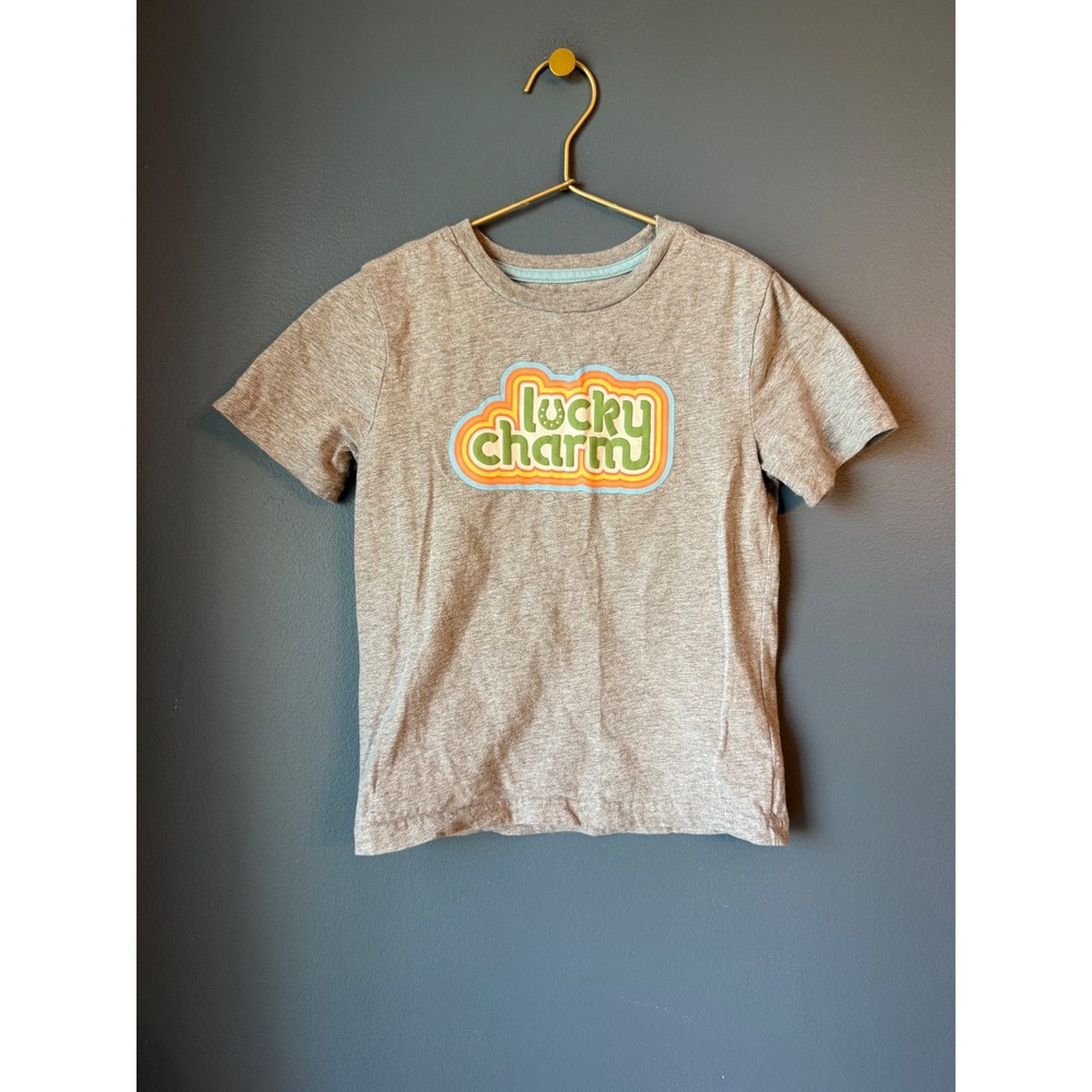 Tommy Bahama Kids Lucky Charm Graphic Tee Gray St Patricks Day Shirt